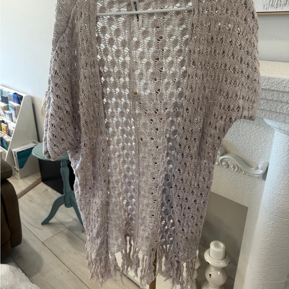Bundle lot set of 3 Crochet Fringe Cardigans cover up. Bowlero shrugs